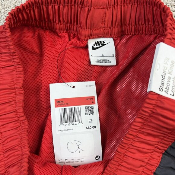 Nike Flow Summer Basketball Shorts Red Black Gray Men's Size Large - Picture 2 of 5